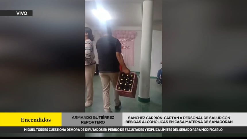 La Libertad: captan a personal de salud en celebración con bebidas alcohólicas dentro de una casa materna [VÍDEO]