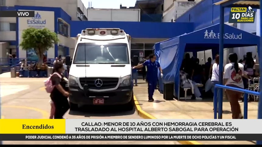 Menor de diez años con hemorragia cerebral fue trasladado al Hospital Sabogal tras llamado al Rotafono