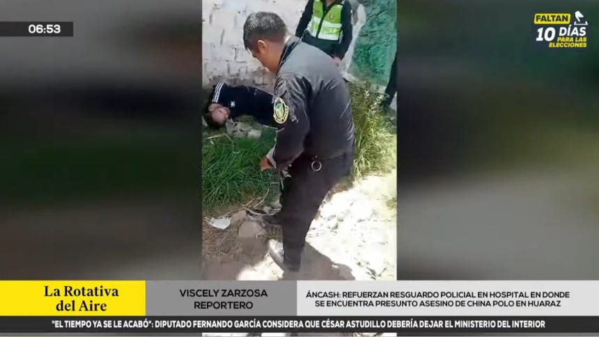 Áncash: refuerzan resguardo policial de presunto asesino de 'China Polo' en el hospital de Huaraz