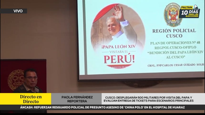 Cusco: desplegarán 500 militares ante visita del papa León XIV y evalúan entrega de tickets para escenarios principales