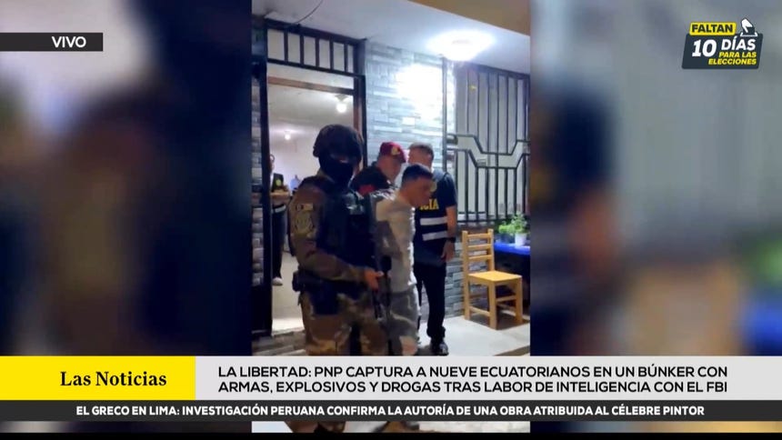 La Libertad: Policía capturó a nueve ecuatorianos durante operativo con apoyo del FBI en Huanchaco