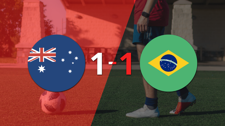 Amistoso internacional: Brasil selló un empate agónico 1-1 con Australia en un partido amistoso