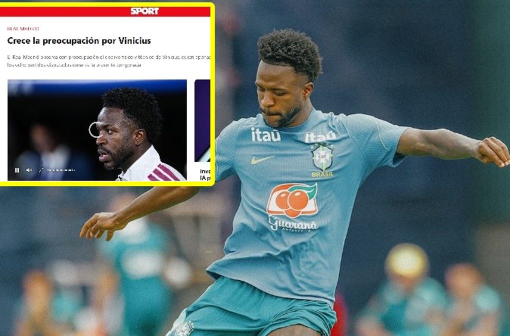"Se ha olvidado de jugar": prensa española preocupada por Vinicius tras el empate de Brasil ante Australia - Foto 1