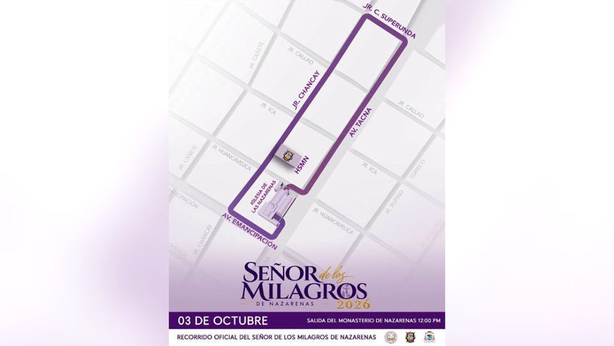 Recorrido oficial de la primera salida procesional del Señor de los Milagros 2026