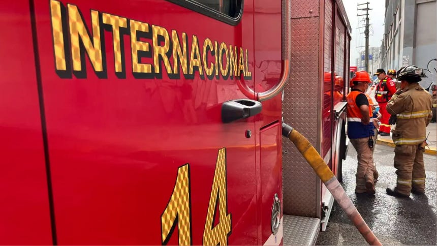 Un vehículo de la IV Comandancia Departamental Lima Centro.