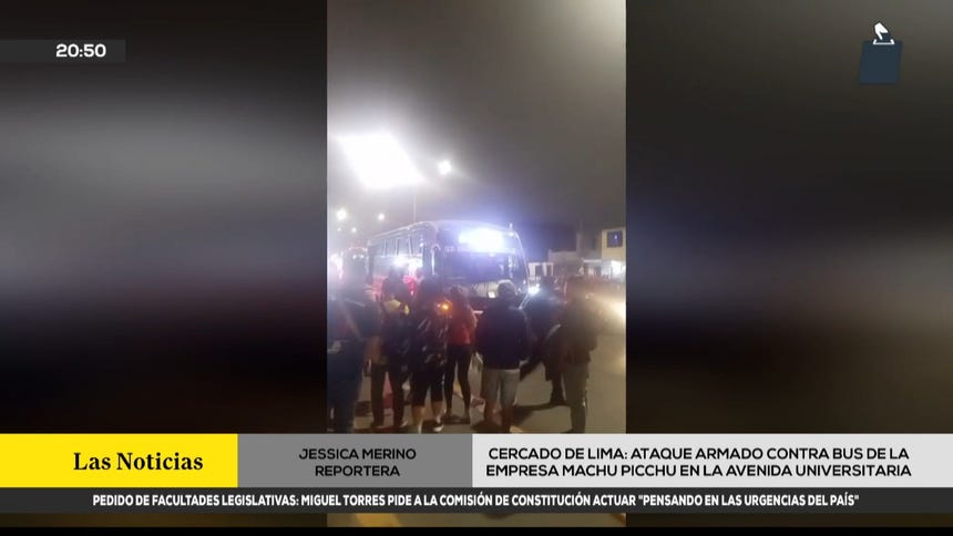 Ataque armado contra bus de la empresa Machu Picchu deja al chofer y una pasajera heridos en el Cercado de Lima