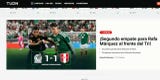 <strong>TUDN de Mexíco:</strong> ¡Segundo empate para Rafa Márquez al frente del Tri!