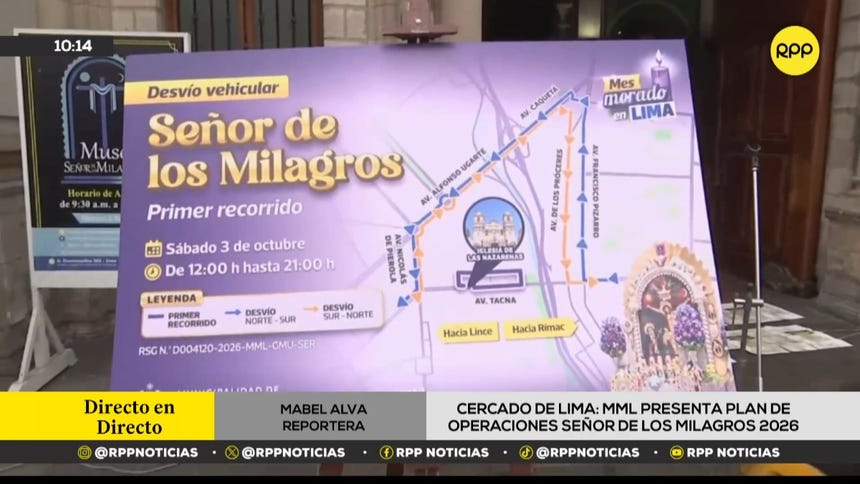 Municipalidad de Lima presenta plan de seguridad para procesión del Señor de los Milagros