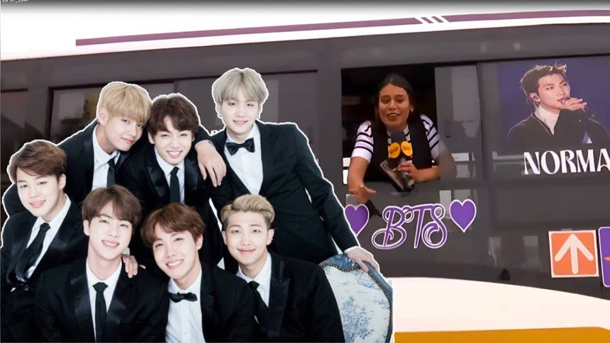 BTS en Lima: fans decoran vehículo con imágenes del grupo y lo bautizan como el 'Army Bus' [VIDEO]
