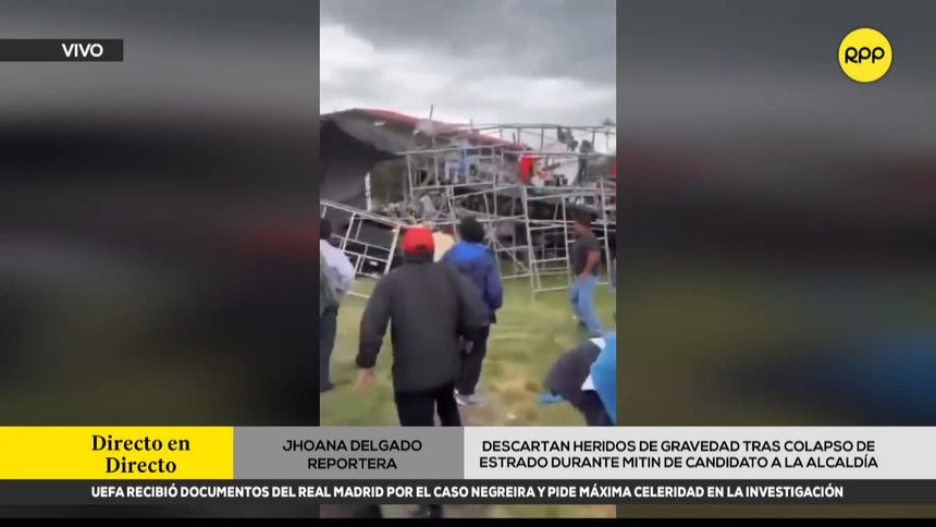 Cajamarca: candidato descarta heridos de gravedad tras colapso de estrado durante mitin