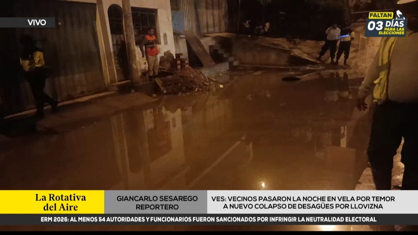 VES: llovizna de madrugada generó alarma entre los vecinos por temor a aniego de aguas servidas