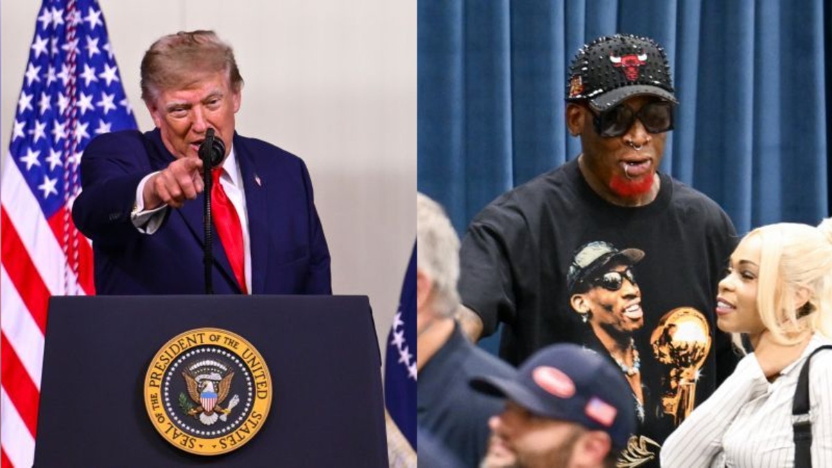 Donald Trump llama "buen amigo" a Dennis Rodman durante un mitin republicano en Texas