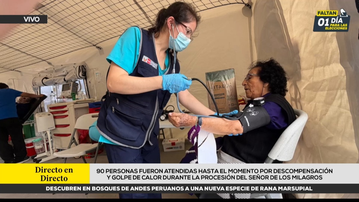 Señor de los Milagros: al menos 90 personas fueron atendidas por descompensación y golpes de calor durante la procesión