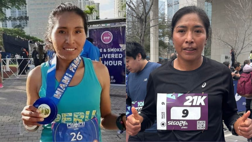 En lo más alto: Aydee Loayza y Nicolasa Condori ganaron la medalla de oro en la Maratón de Viña del Mar