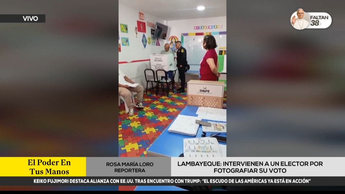 Lambayeque: intervienen a un elector por fotografiar su voto en Pimentel