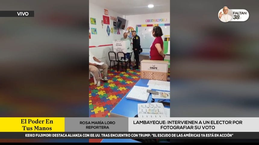 Lambayeque: intervienen a un elector por fotografiar su voto en Pimentel