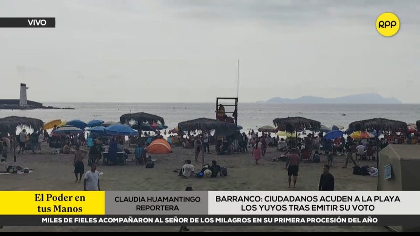 Barranco: ciudadanos acuden a la playa Yuyos tras votar