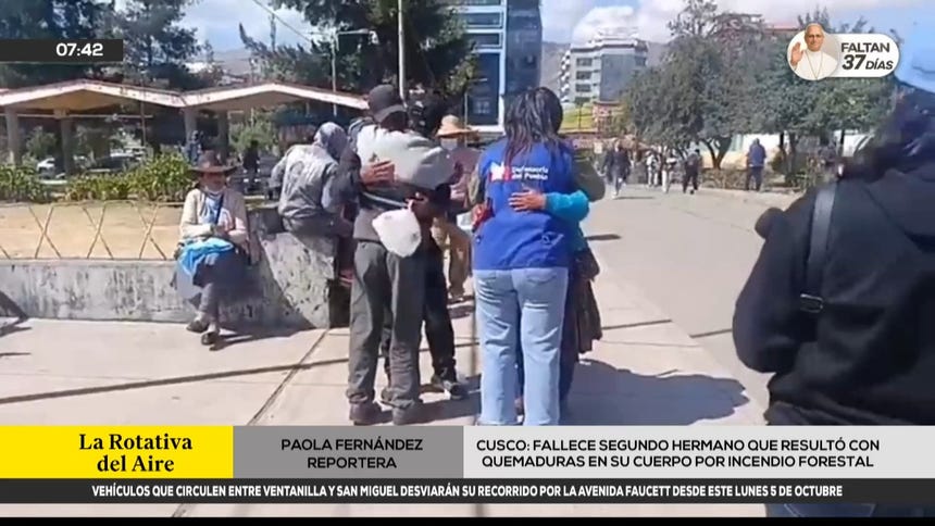 Cusco: fallece segundo hermano que resultó con quemaduras en su cuerpo por incendio forestal
