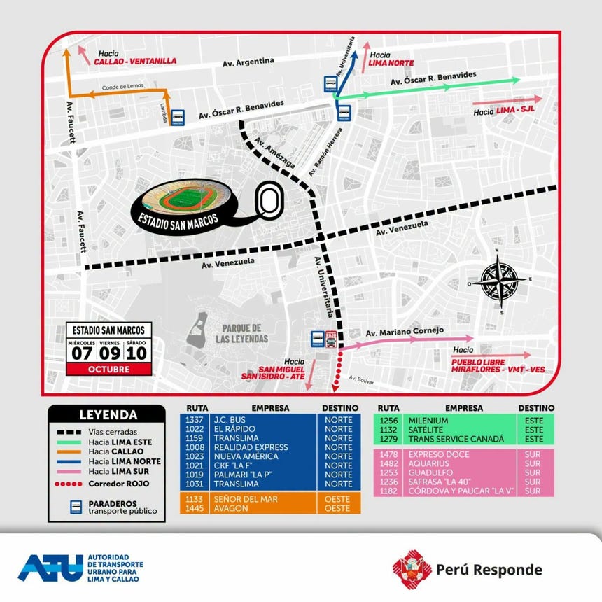 Conoce las rutas después de los conciertos de BTS en Lima.