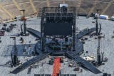Los trabajos forman parte de los últimos preparativos antes de la llegada de los integrantes de la agrupación surcoreana al recinto, donde se presentarán los días 7, 9 y 10 de octubre, como parte de su gira BTS World Tour – Arirang.