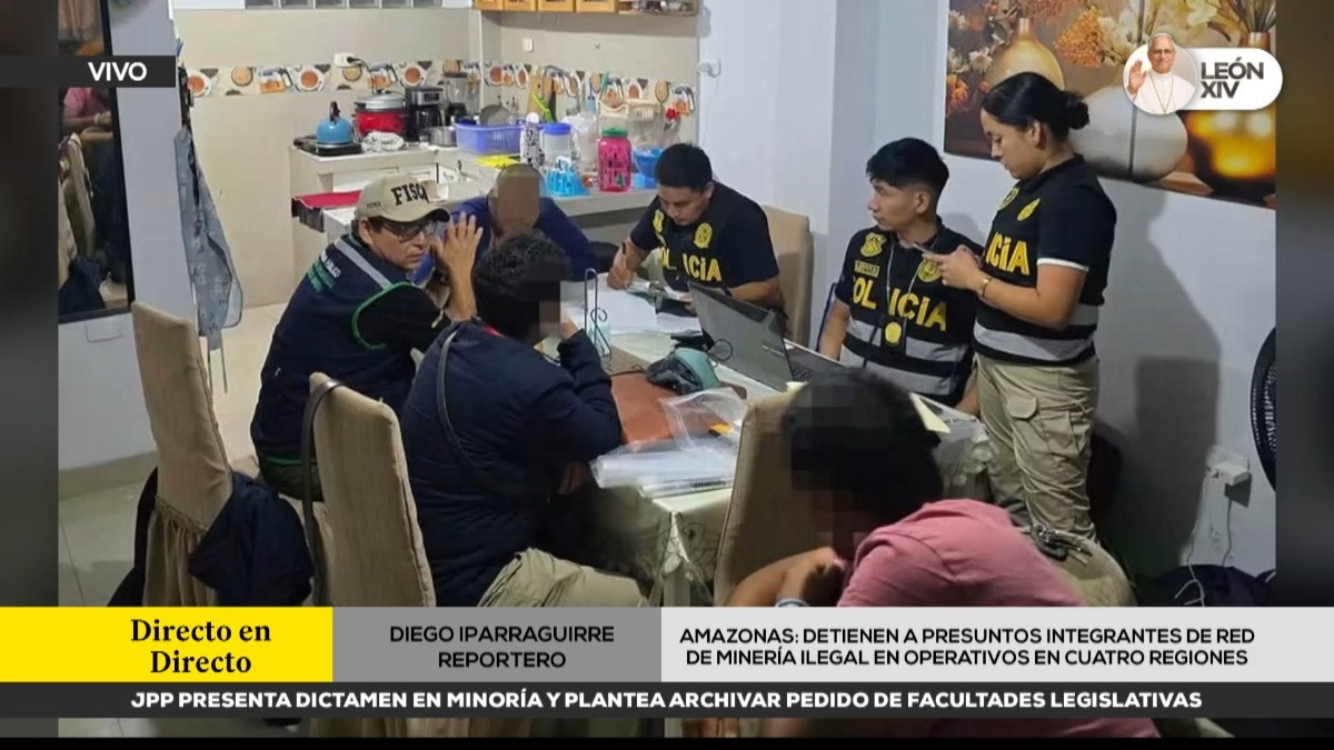 Amazonas: detienen a cinco personas en operativo contra presunta red de minería ilegal