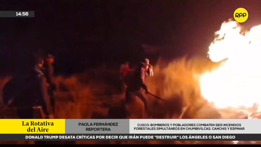 Cusco enfrenta seis incendios forestales en simultáneo: ya suman 280 en lo que va de 2026