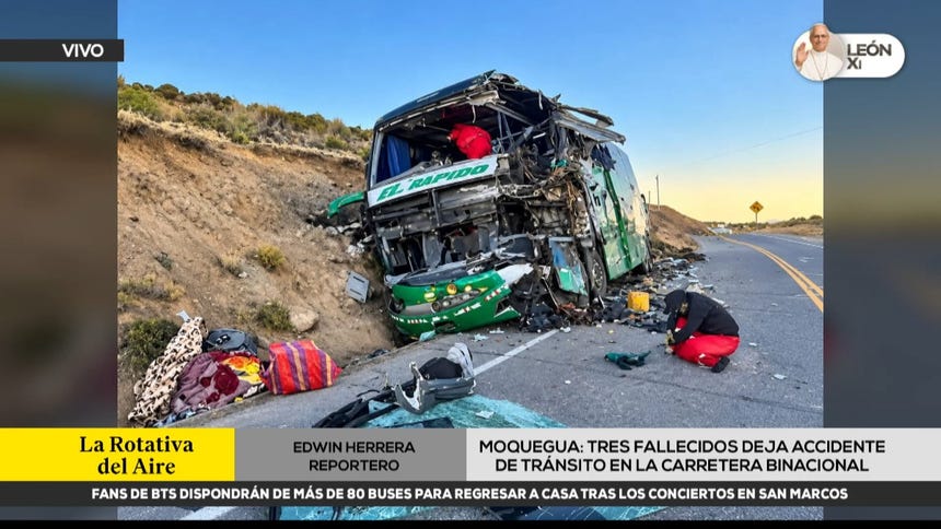 Moquegua: tres personas fallecieron en accidente de tránsito en Carretera Binacional