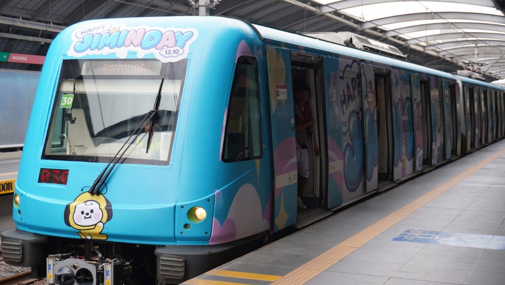 Jimin de BTS tiene su propio tren en Lima: así luce la decoración especial de la Línea 1 - Foto 1