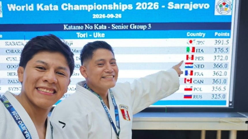 En el Top Ten: judo peruano se ubica entre los mejores en el Sarajevo World Championships Kata 2026