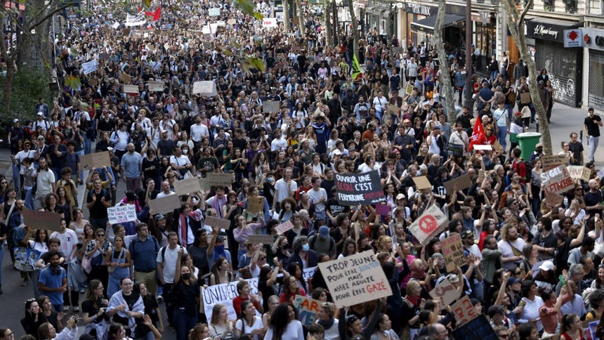 Francia Francia: jóvenes realizan protestas en todo el país exigiendo mejores condiciones educativas