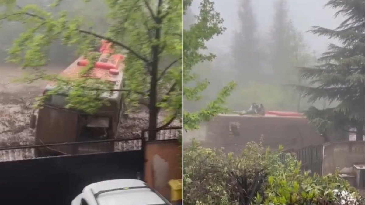 Chile: bus de transporte público con pasajeros fue arrastrado por fuerte aluvión en Santiago [VIDEO]