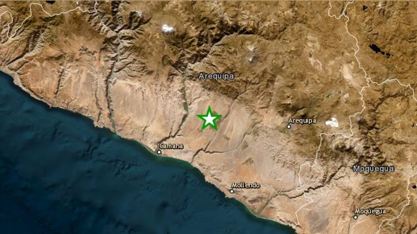 Un sismo de magnitud 4.2 remeció la región Arequipa esta mañana