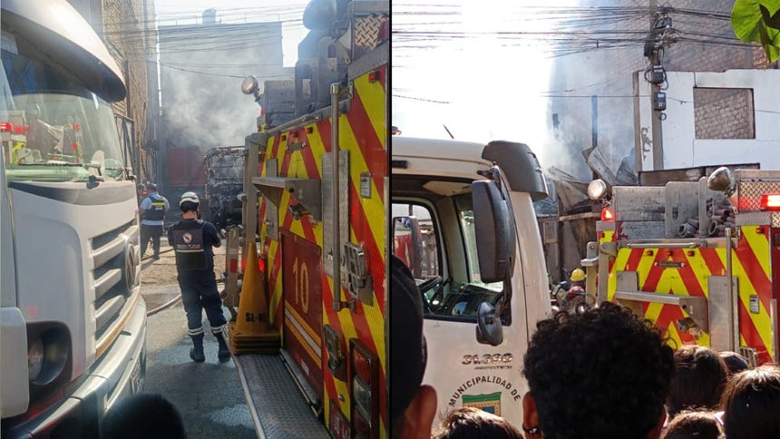 Santa Anita: incendio en una casa de la avenida La Encalada consumió dos vehículos [VIDEO]