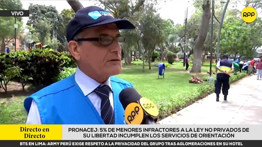 Pronacej: 5% de menores infractores a la ley no privados de su libertad incumple los servicios de orientación