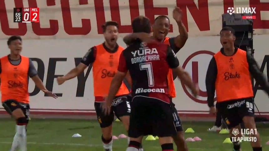 Melgar celebra en el Monumental: Cristian Bordacahar anotó el 2-0 ante Universitario [VIDEO]