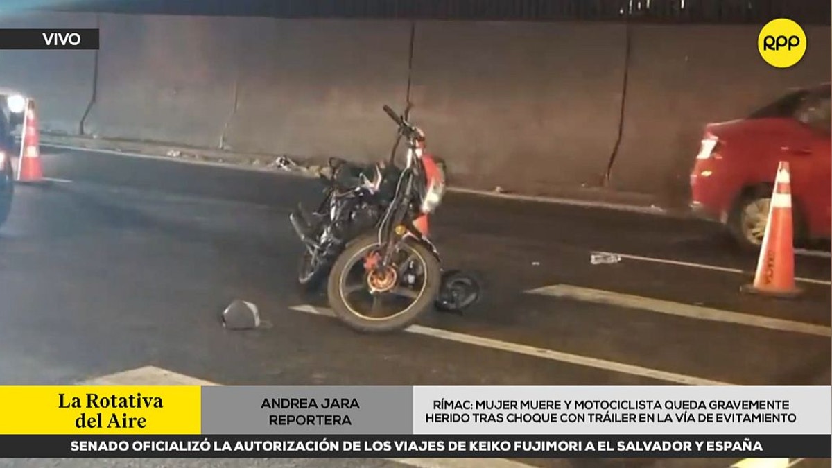 Mujer murió en trágico choque de motocicleta con un tráiler en la Vía de Evitamiento [VIDEO]