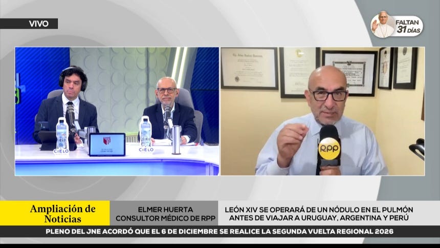 ¿Está en riesgo la salud del papa León XIV? Esto explica el doctor Elmer Huerta