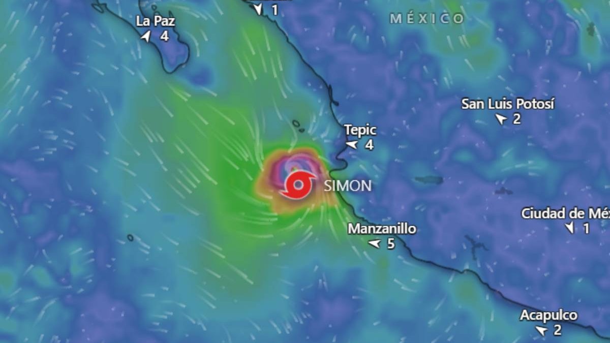 Huracán Simón se debilita a categoría 2: mapa de trayectoria EN VIVO, estados en alerta y pronósticos en México