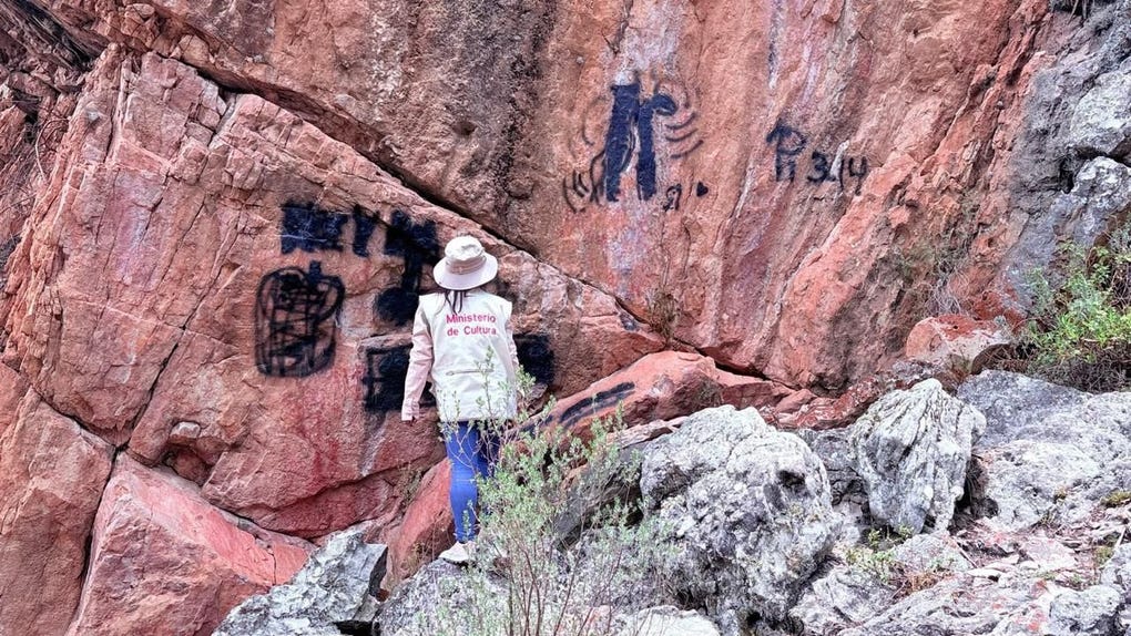 Cajamarca: recuperan pinturas rupestres de Callacpuma que fueron vandalizadas [FOTOS] - Foto 1