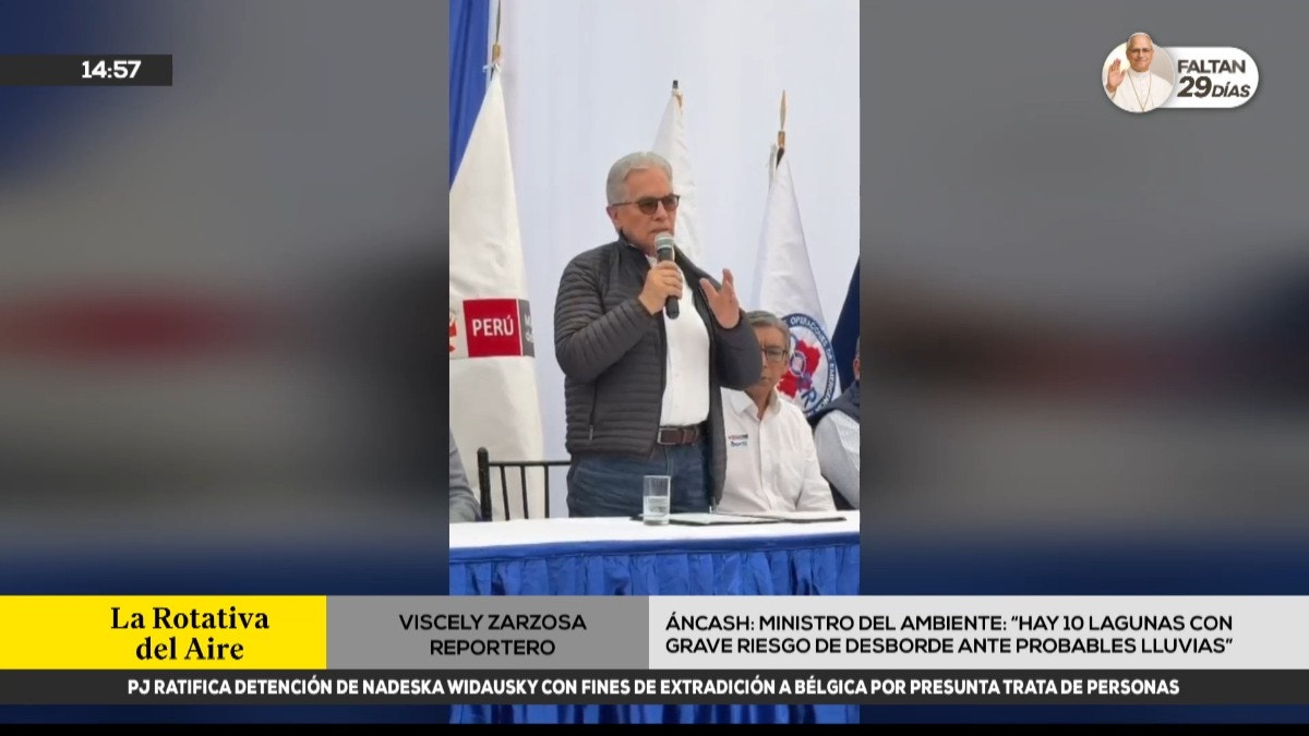 Ministro del Ambiente advierte sobre posible desborde de lagunas por lluvias: "Podrían poner en riesgo a la población"