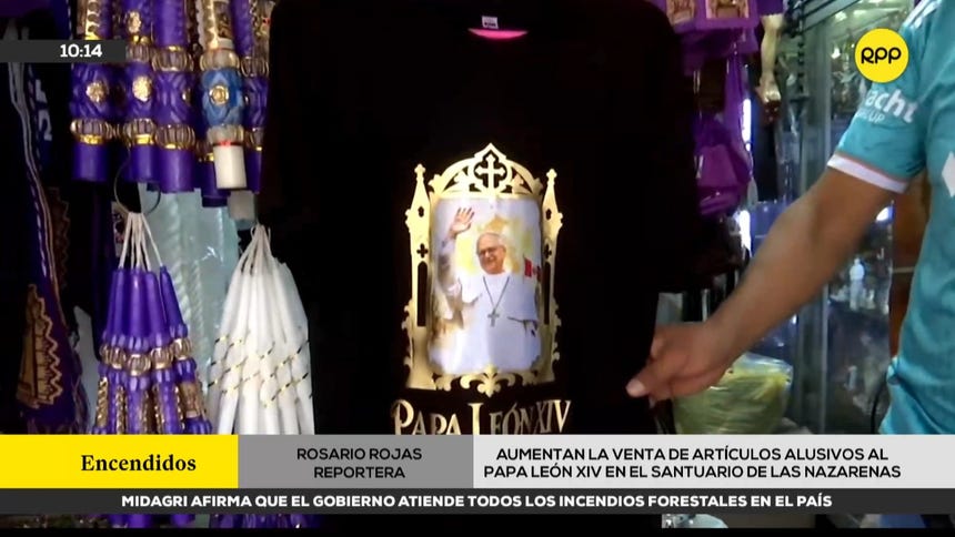 La devoción al Señor de los Milagros y al papa León XIV impulsa la venta de artículos religiosos