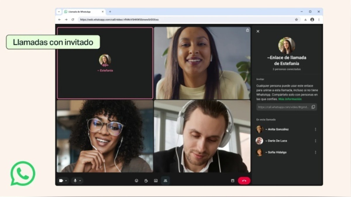 WhatsApp abre las llamadas a personas que no tienen cuenta