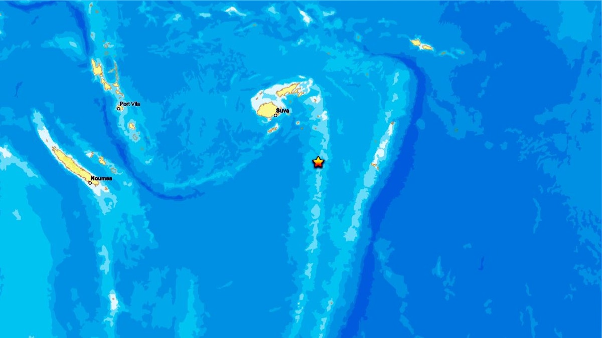 Fuerte sismo de magnitud 5.9 remeció el océano Pacífico cerca de las islas Fiyi