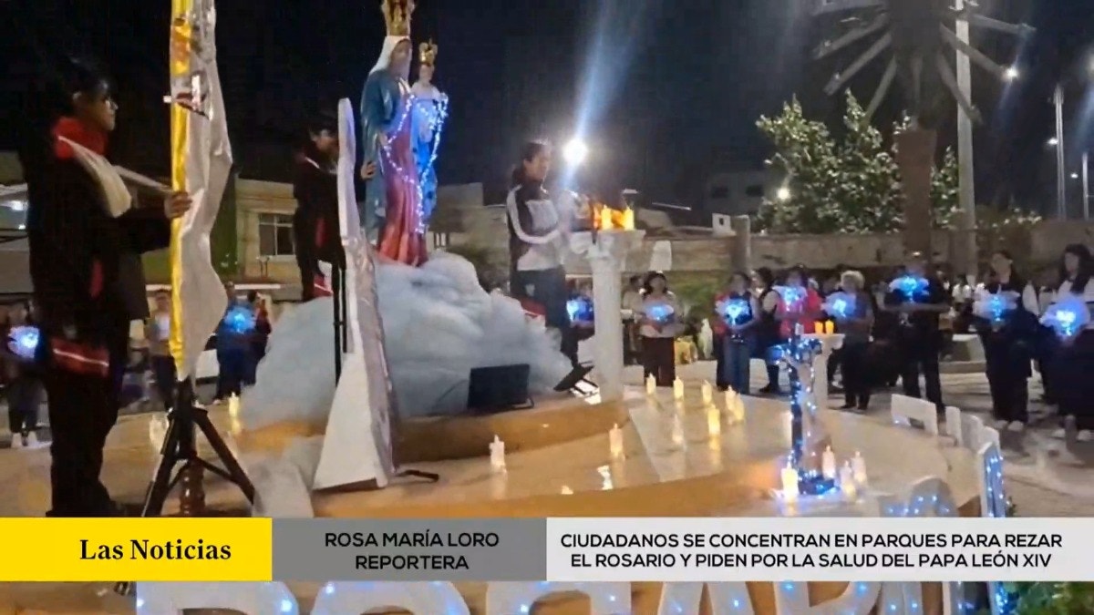 Chiclayo: ciudadanos se concentran en parques para rezar el rosario y piden por la salud del papa León XIV