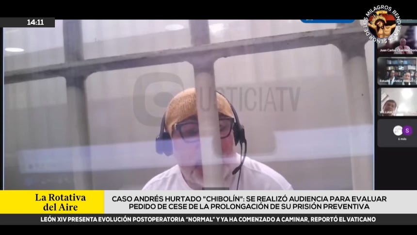 Andrés Hurtado reaparece en audiencia y pide dejar sin efecto la prisión preventiva en su contra [VIDEO]