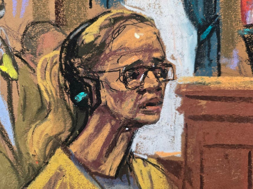 Cilia Flores escuchando durante una audiencia celebrada este jueves en un tribunal federal en Nueva York. 