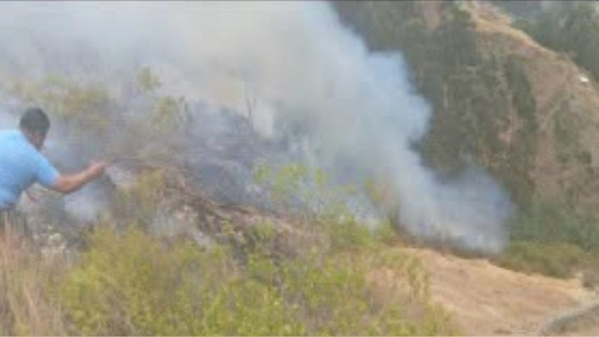 Áncash: cinco incendios forestales destruyen 32 hectáreas de cobertura natural y dejan un herido