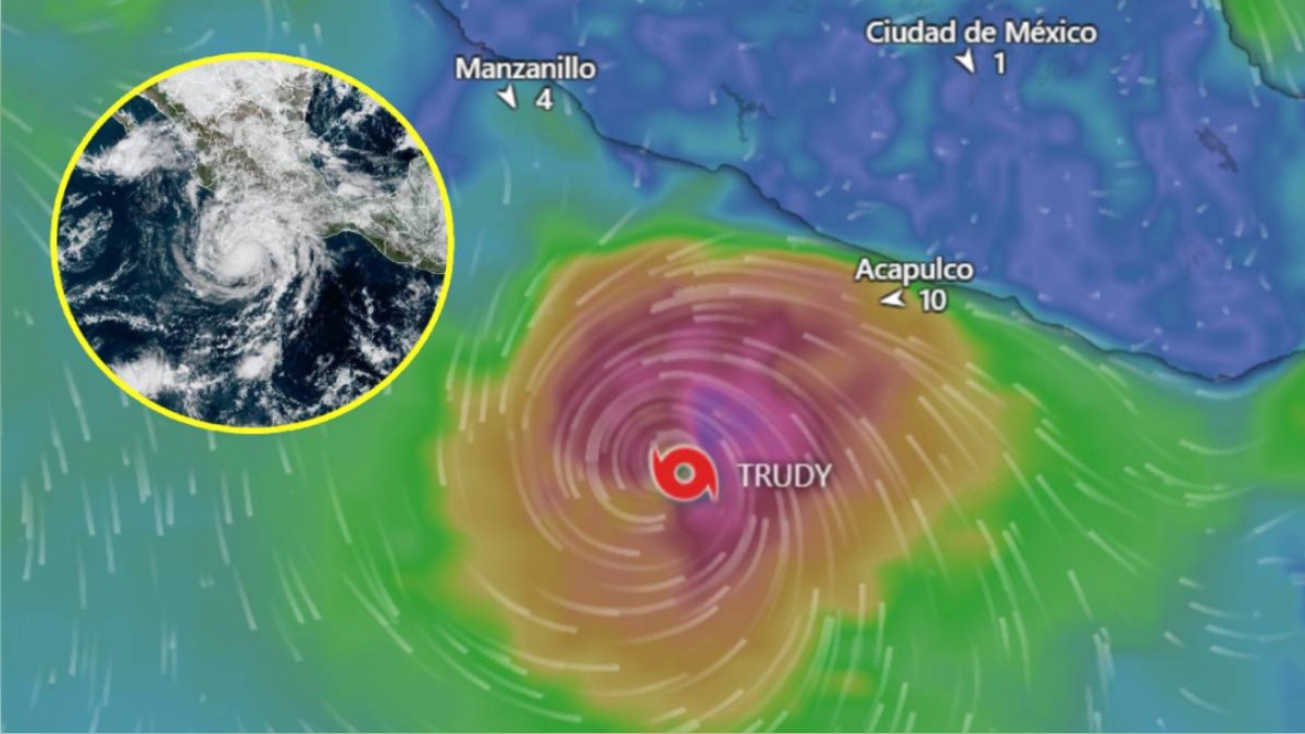 Huracán Trudy alcanza la categoría 3 frente a la costa de México: trayectoria, pronósticos y estados en alerta