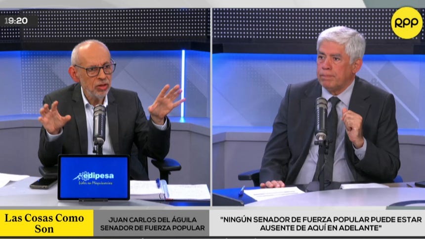 Juan Carlos del Águila sobre facultades legislativas en el Senado: "Estoy seguro de que vamos a llegar a un punto de coincidencia"