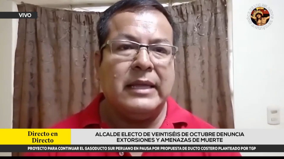 Piura: candidato a alcalde de Veintiséis de Octubre denuncia extorsión y amenazas de muerte